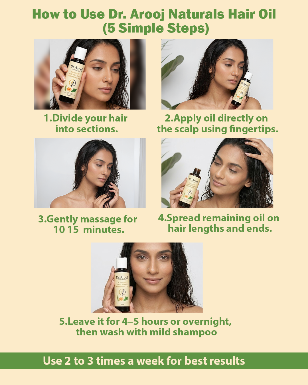 Dr Arooj Naturals Rosemary, Hibiscus & Peppermint Hair Oil